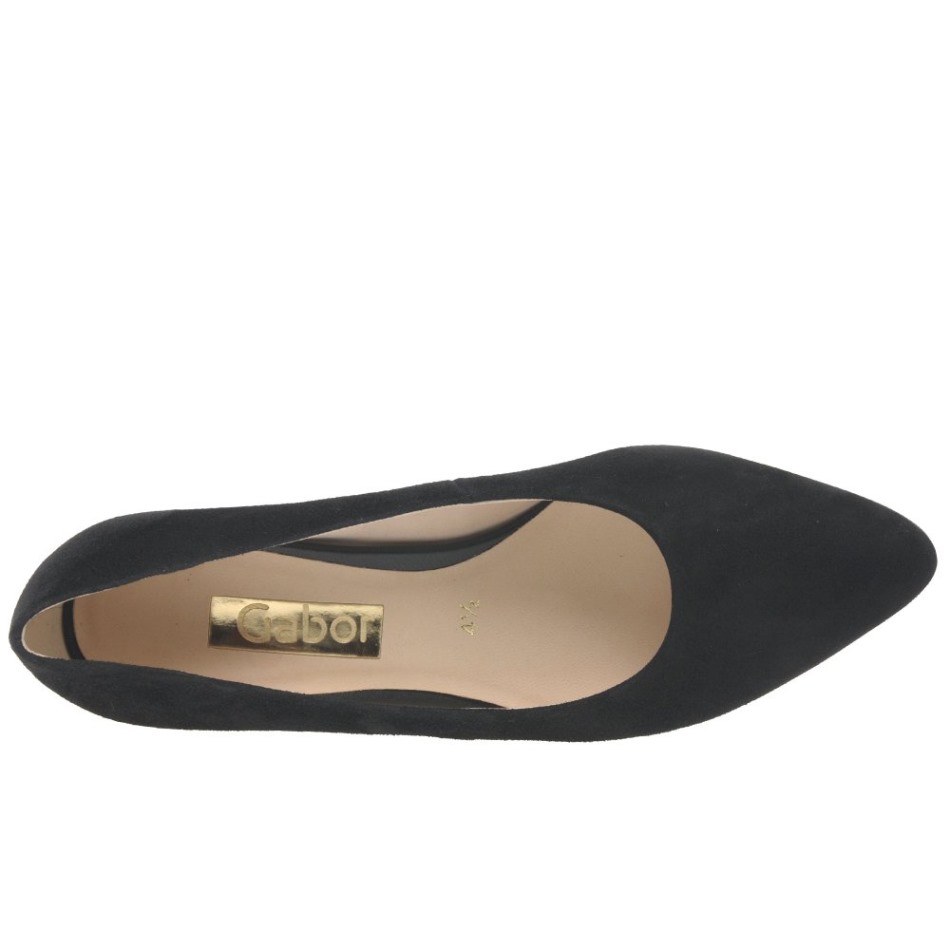 Gabor Daim Noir | Escarpins Kayo Exclusifs Pour Femmes